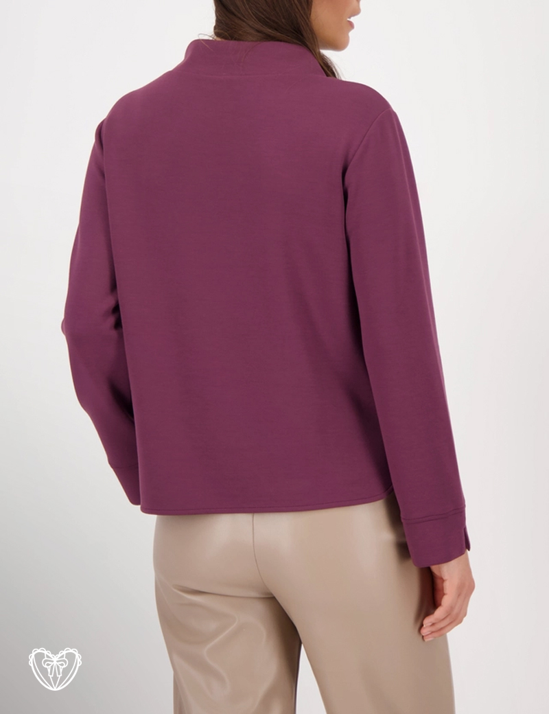 Sudadera laterales abiertos granate - Imagen 3
