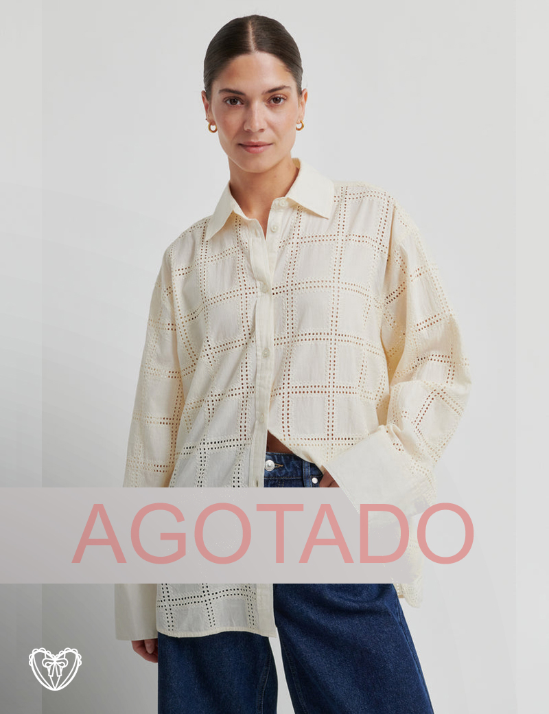 Camisa vainilla calada