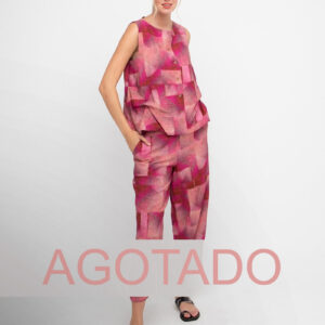 Pantalón estampado rosa
