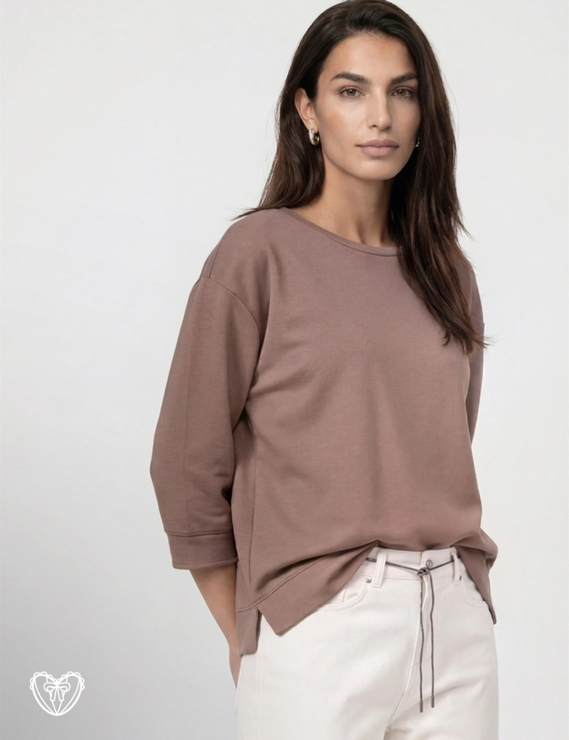Camiseta/sudadera rosa empolvada