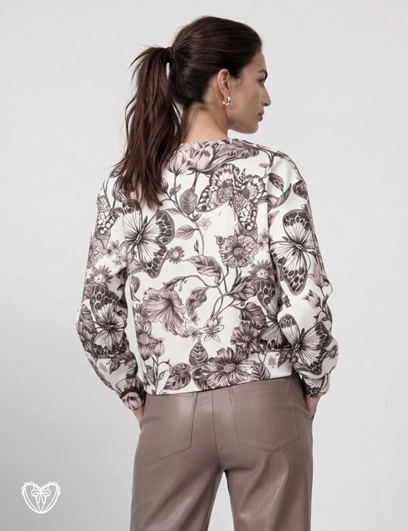 Sudadera estampada mariposas - Imagen 2