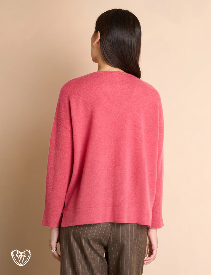 Jersey cashmire cuello pico - Imagen 3