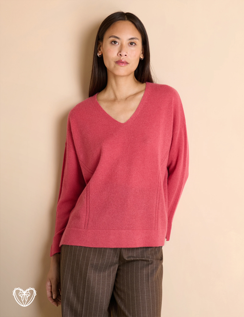Jersey cashmire cuello pico