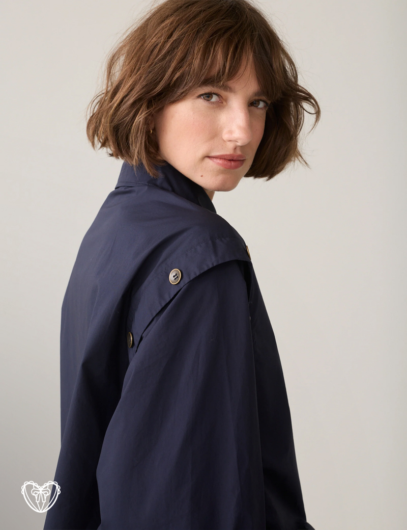 Camisa con botones marino - Imagen 2