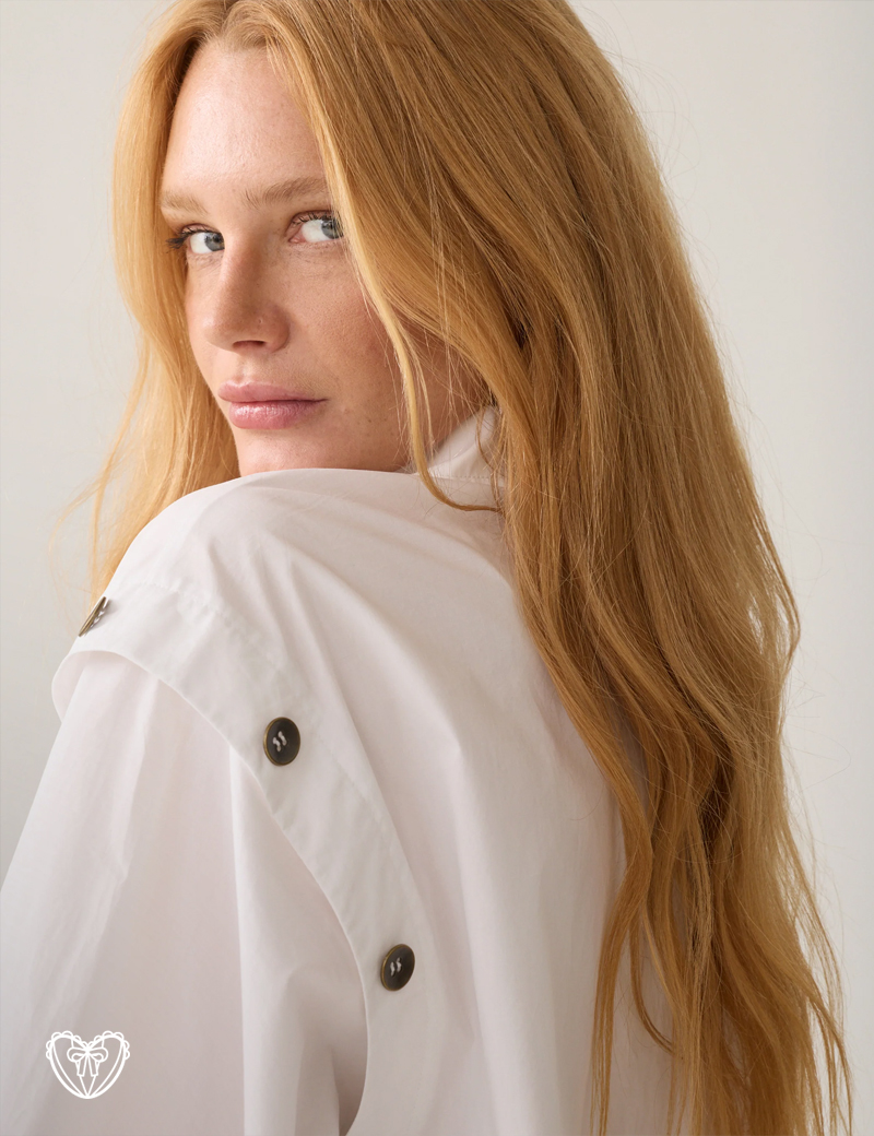 Camisa con botones blanca - Imagen 2