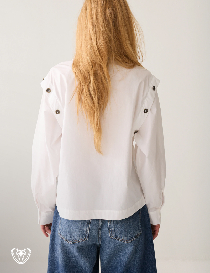 Camisa con botones blanca - Imagen 3