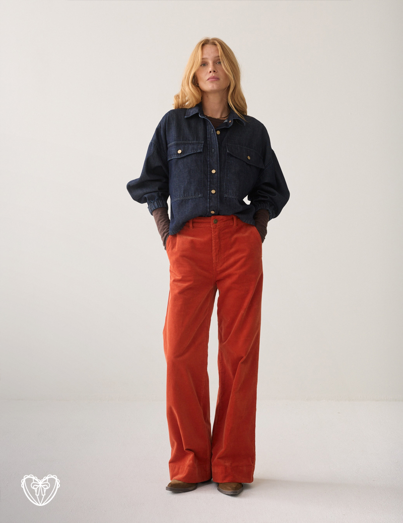 Pantalón de pana naranja - Imagen 2